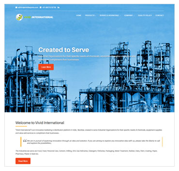 Chemical supplier website sample